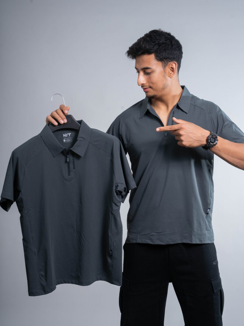 Light Green Short-sleeve Athletic Polo Shirt - Image 4