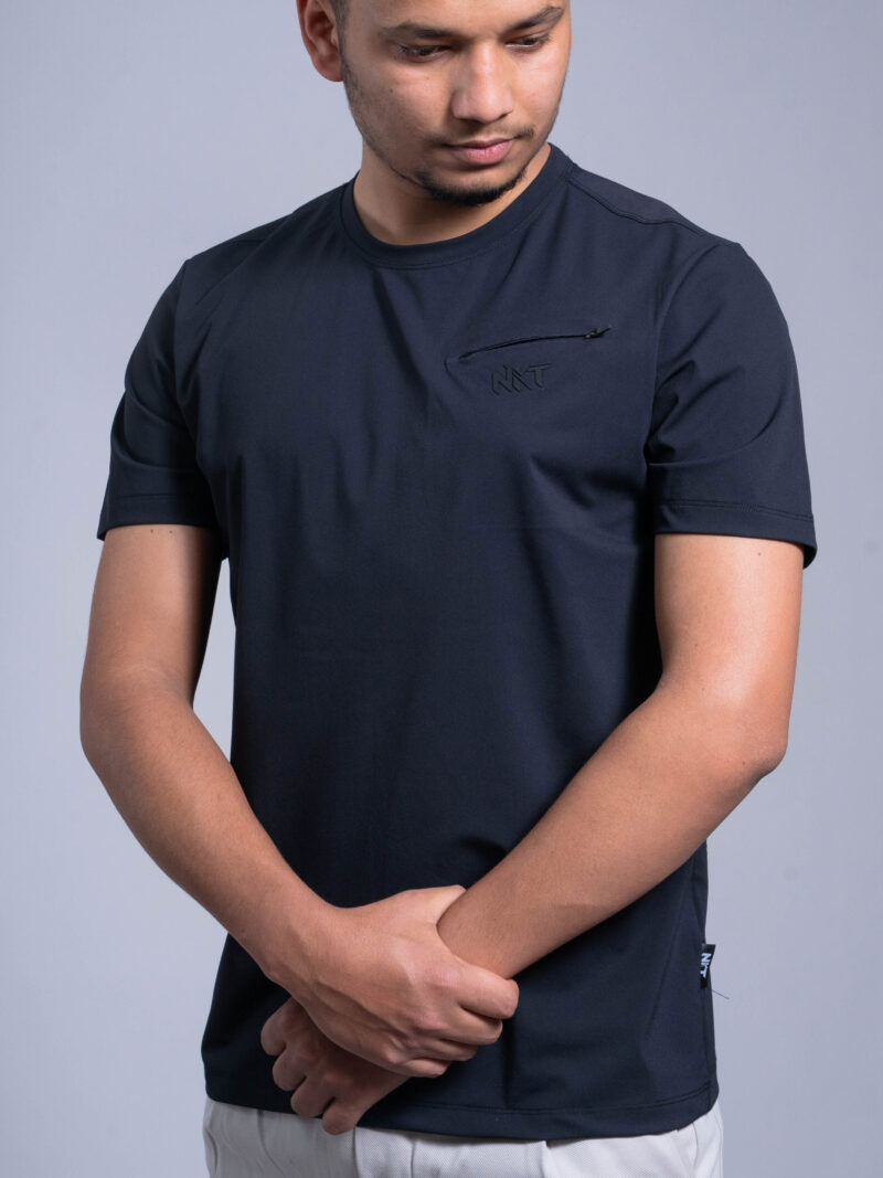 White Sporty Regular Fit Round Neck T-shirt - Image 6