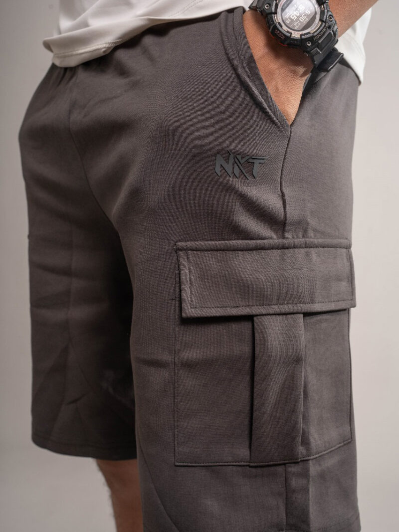 Cargo Navy Shorts with side flap pockets - Image 6