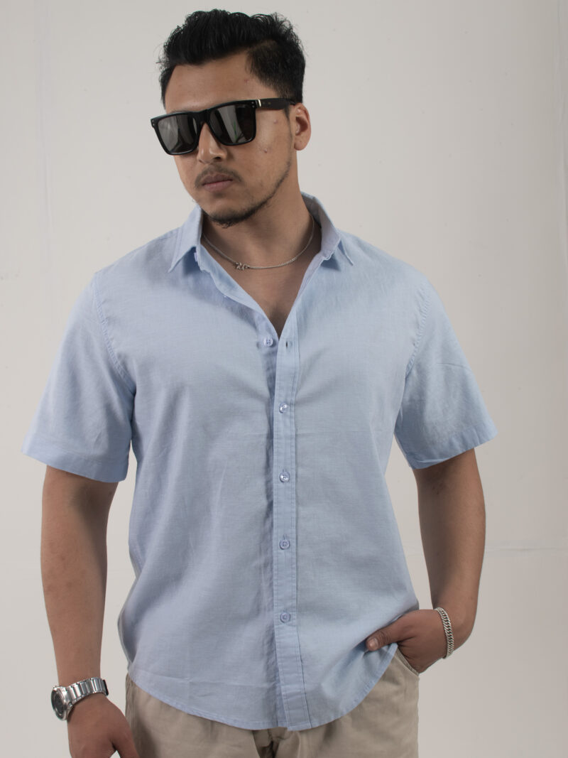Light Green Short-Sleeve Casual shirt - Image 8