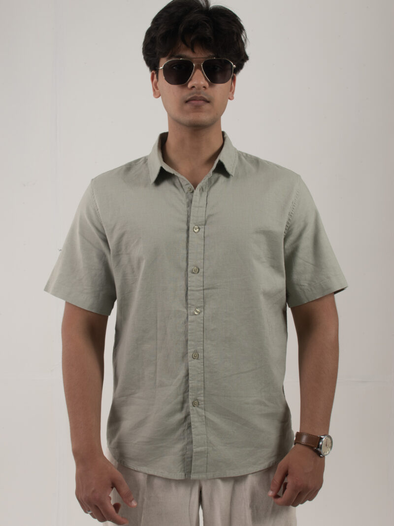 Cream Short-Sleeve Casual shirt - Image 6