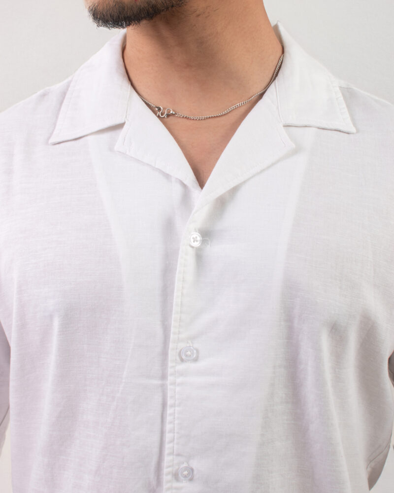 White Short-sleeve shirt summer shirt - Image 2