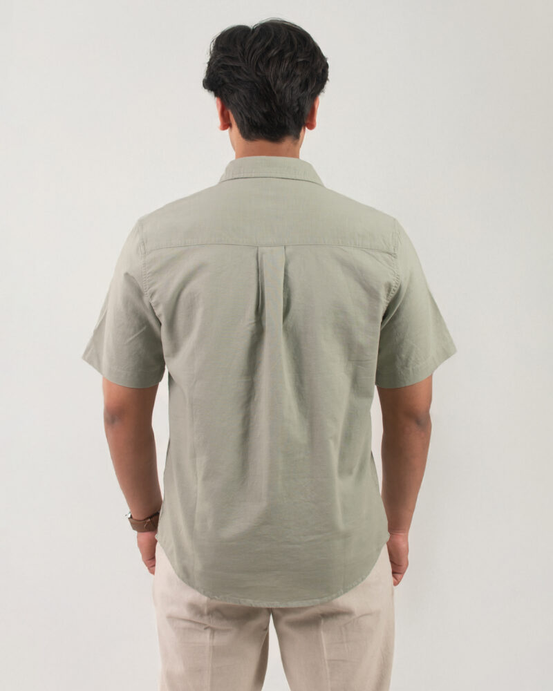 Light Green Short-Sleeve Casual shirt - Image 4