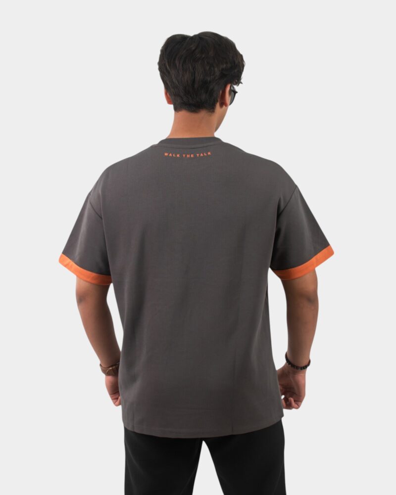 Grey Round Neck T-Shirt - Image 4