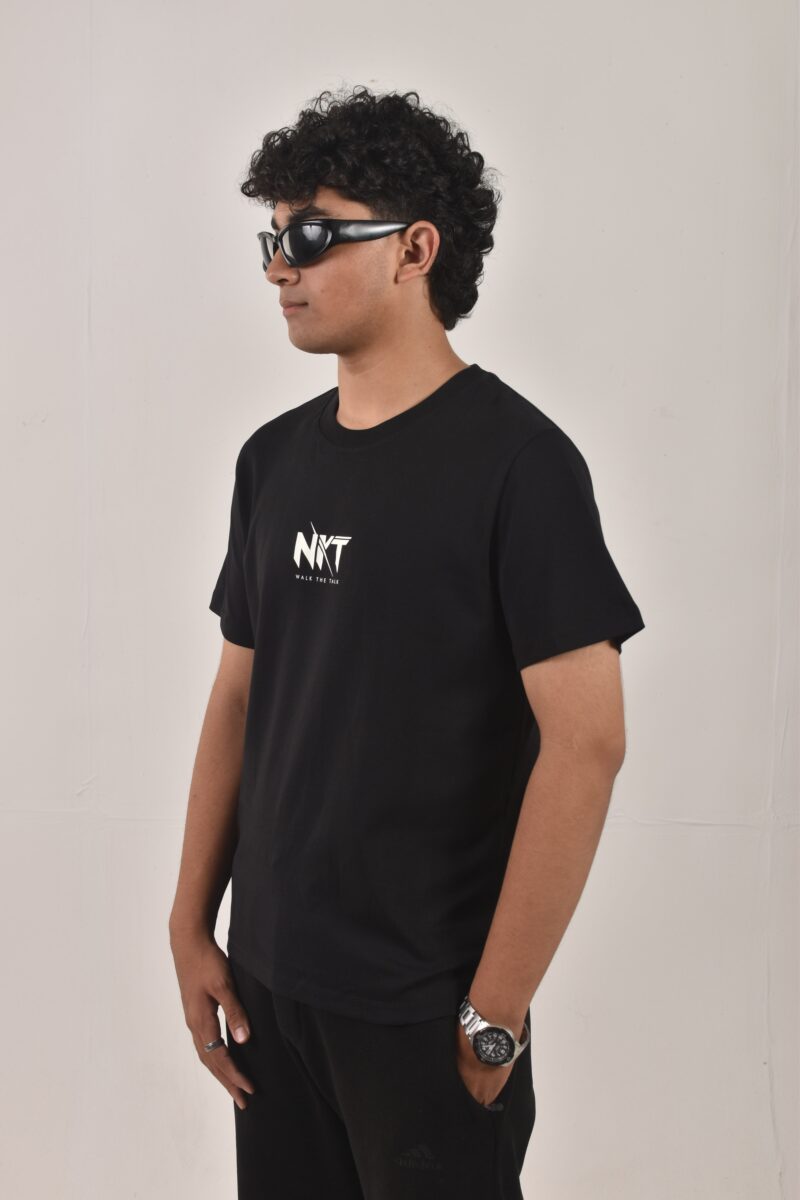 T-Shirt in Black  Color that Glow at dark with NKT logo - Image 4