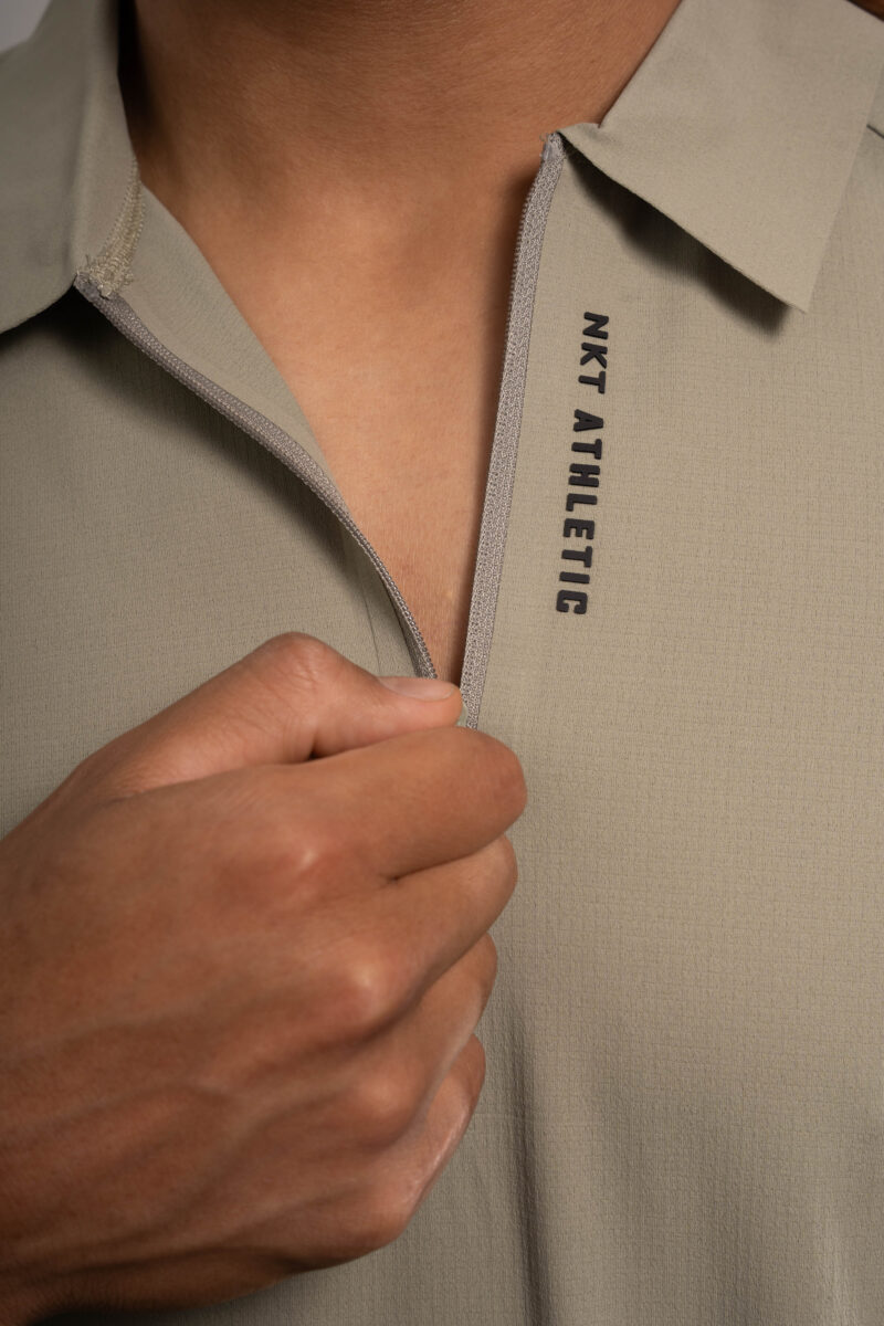 Light Green Short-sleeve Athletic Polo Shirt - Image 2