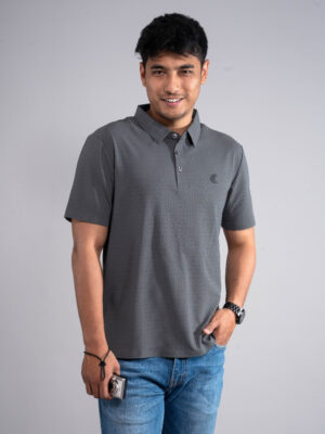 Grey Wrinkle Free Polo
