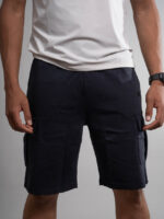 Cargo Navy Shorts with side flap pockets