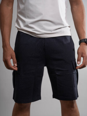 Cargo Navy Shorts with side flap pockets