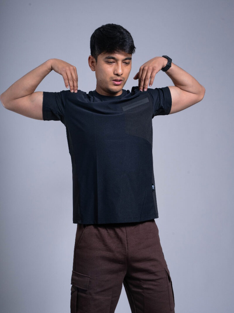 Grey Regular Fit Round Neck Sports T-shirt - Image 2