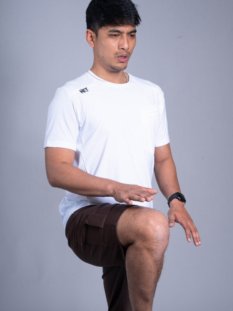 Grey Regular Fit Round Neck Sports T-shirt - Image 6
