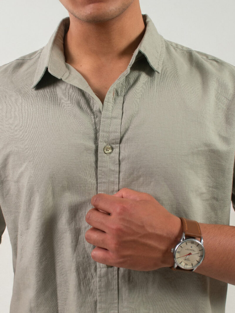 Light Green Short-Sleeve Casual shirt - Image 2