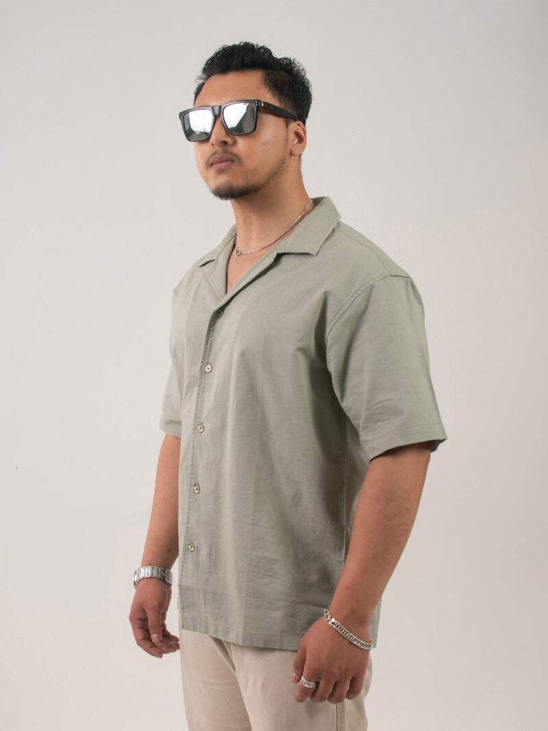 Green Short-sleeve shirt summer shirt - Image 3