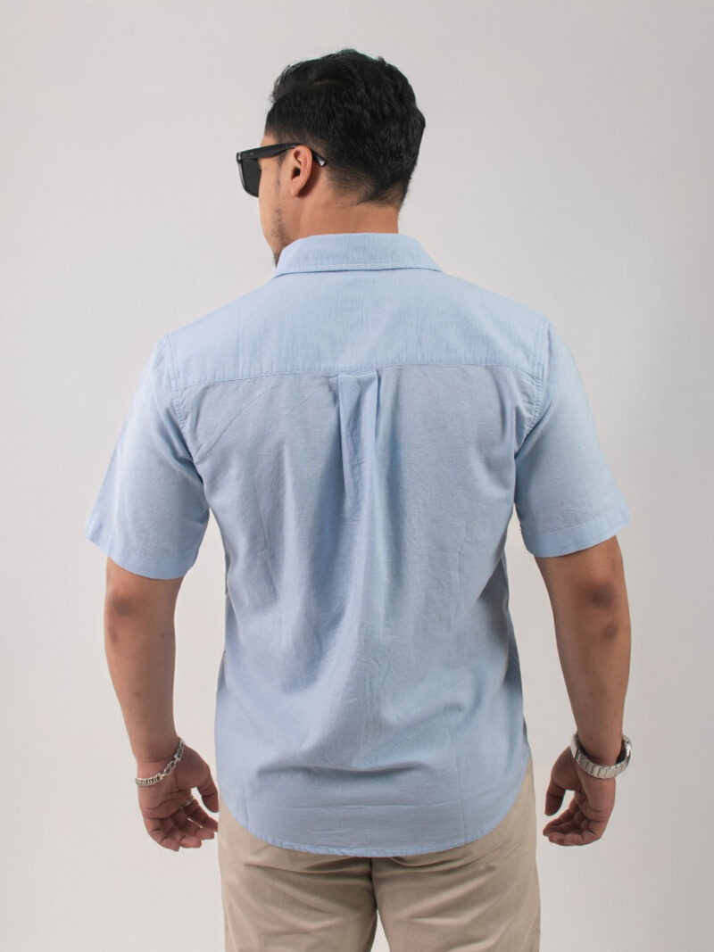 Blue Short-Sleeve Casual shirt - Image 2