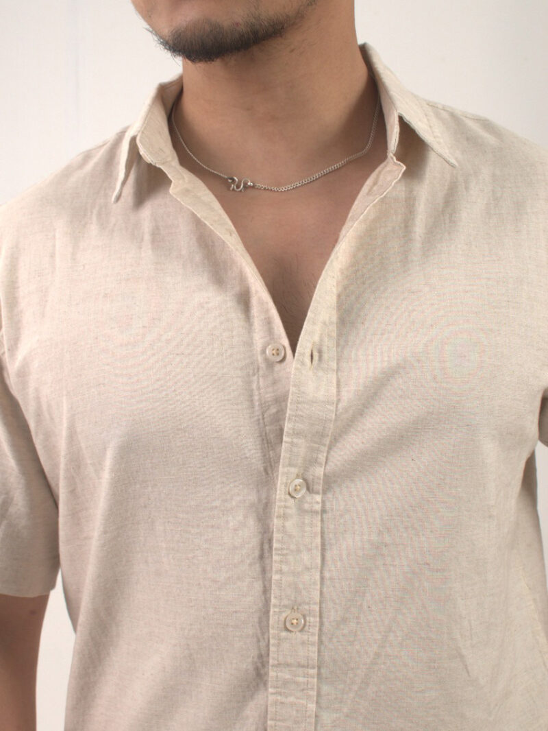 Cream Short-Sleeve Casual shirt - Image 2