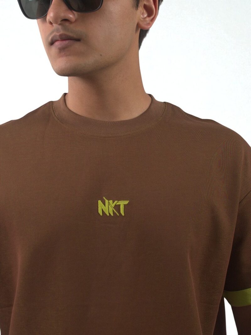 Brown Round Neck T-Shirt - Image 3