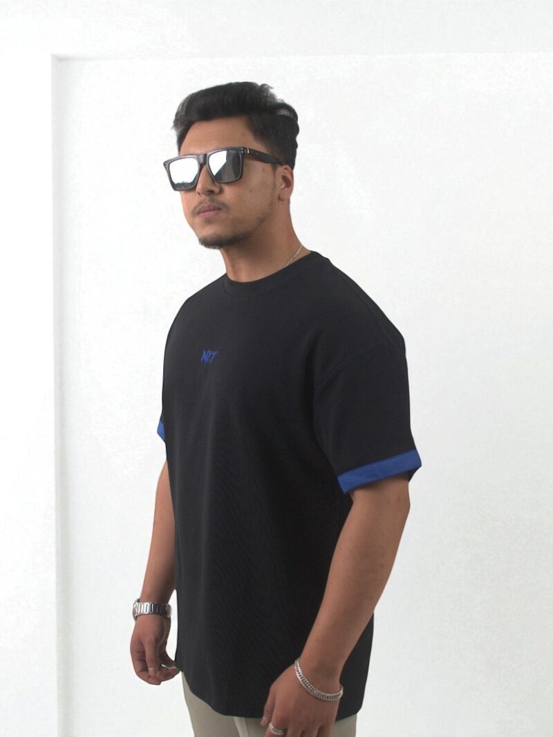 Black Round Neck T-Shirt - Image 4