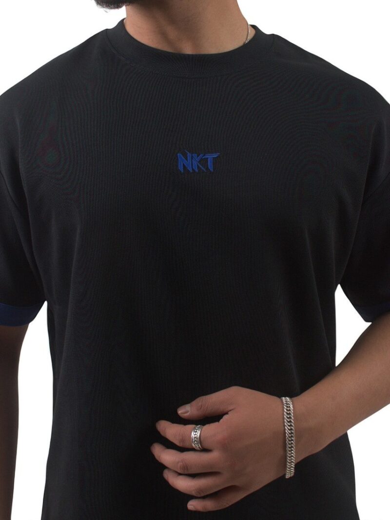 Black Round Neck T-Shirt - Image 2