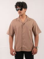 Brown Summer Shirt Nepal – breathable cotton short sleeve shirt for men