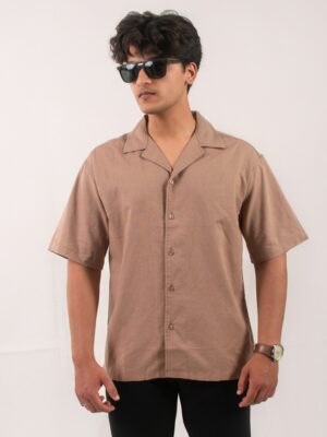 Brown Summer Shirt Nepal – breathable cotton short sleeve shirt for men