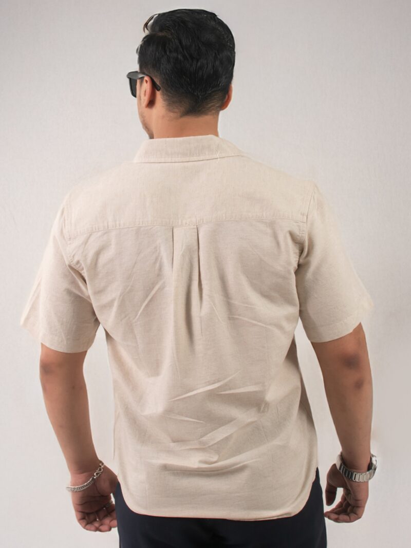 Cream Short-Sleeve Casual shirt - Image 3