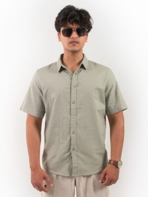 Men's summer light green shirt