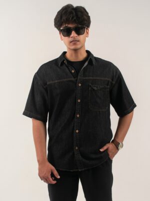 Black Denim Shirt Style