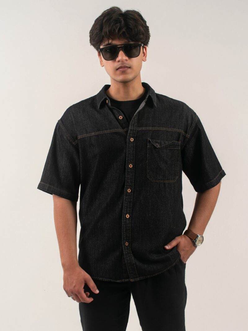 Black Denim Shirt Style