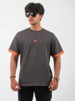 Men Grey Round Neck
