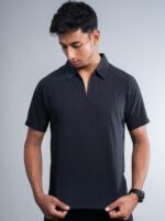Black Athletic Polo Shirt