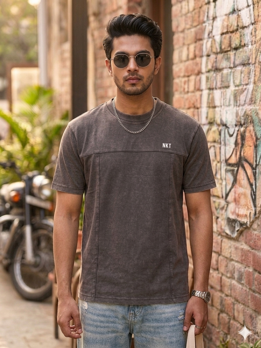 Vintage Rose Brown wash T-shirts - Image 4