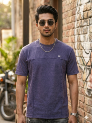 Vintage Washed Indigo Purple T-shirts